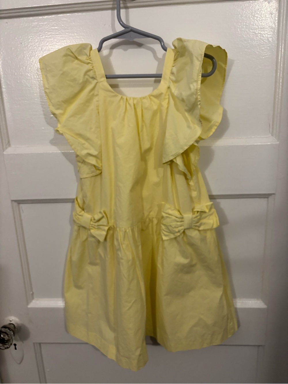 Zara Pale Yellow Ruffle Bow Sundress